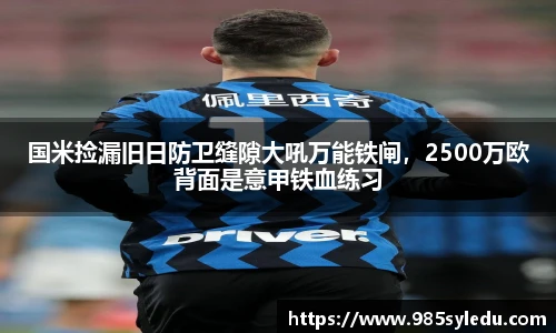 国米捡漏旧日防卫缝隙大吼万能铁闸，2500万欧背面是意甲铁血练习